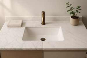 Thumbnail image for 'How to Choose a Marble Countertop for Your Bathroom: Natural or Cultured Marble? Tips, Design, and Prices'