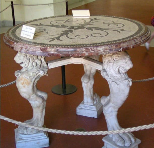 An exquisite marble table