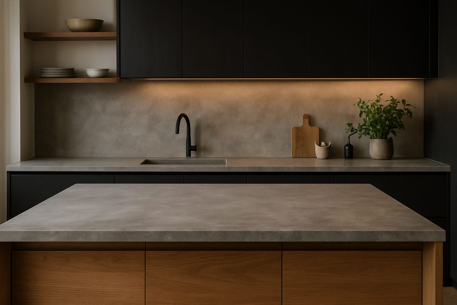 Thumbnail image for 'Concrete Countertop Ideas and Styles: From Polished Finishes to Subtle Grays'